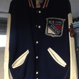 Vintage NY RANGERS hockey leather jacket